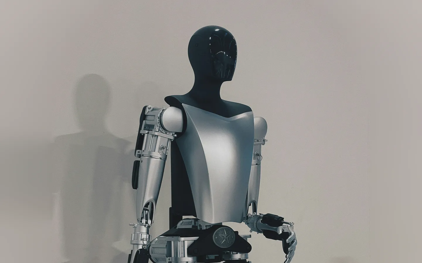 A humanoid robot at the robotics centre