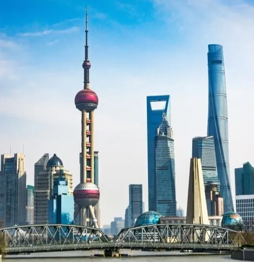 Pudong skyscrapers and the Shanghai waterfront