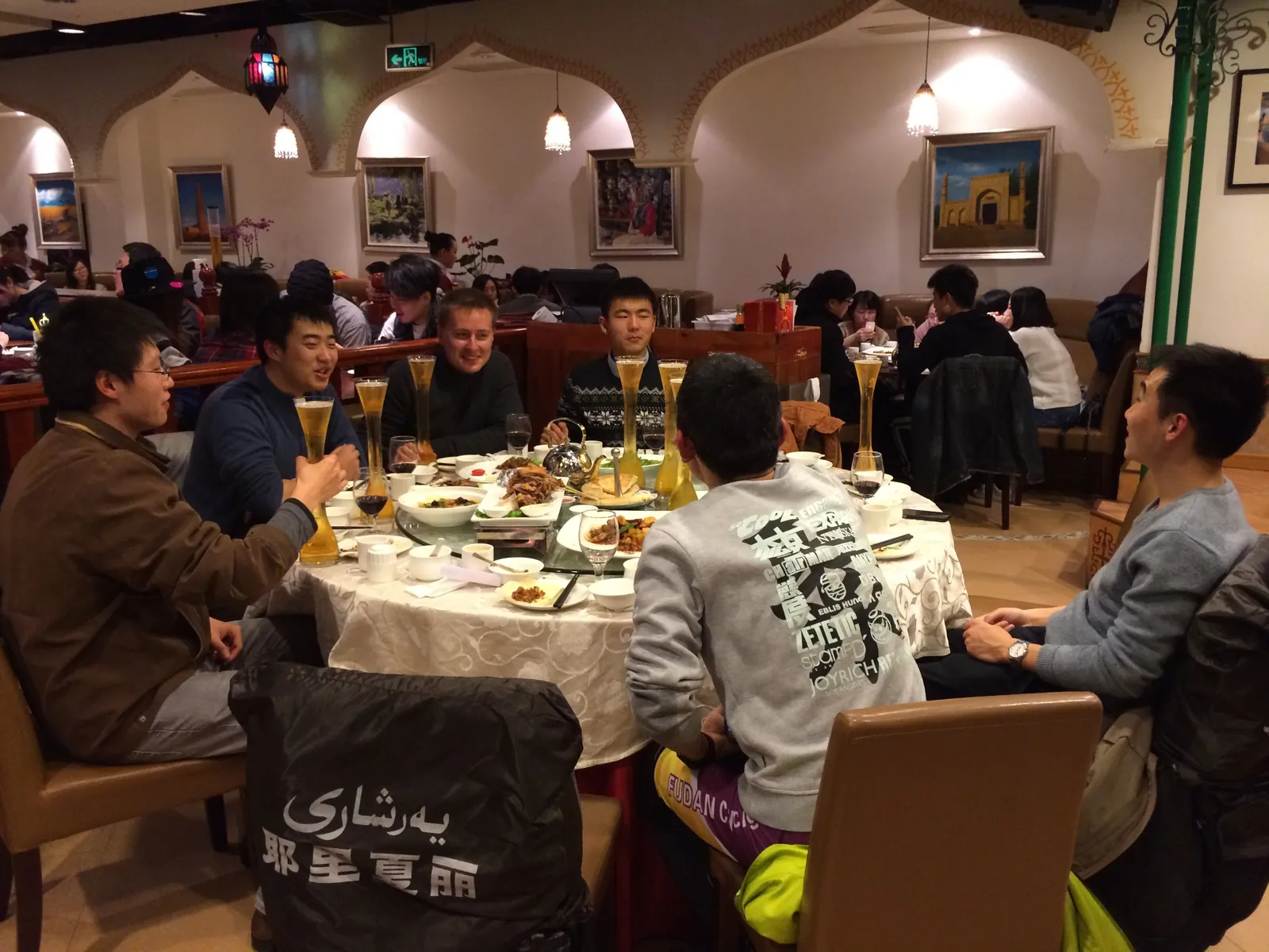 Dinner with friends at a Xinjiang restaurant
