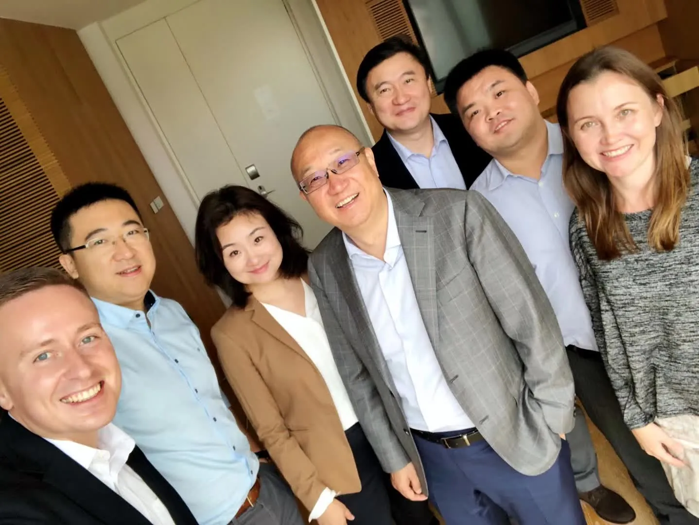 With Chinese partners after a meeting