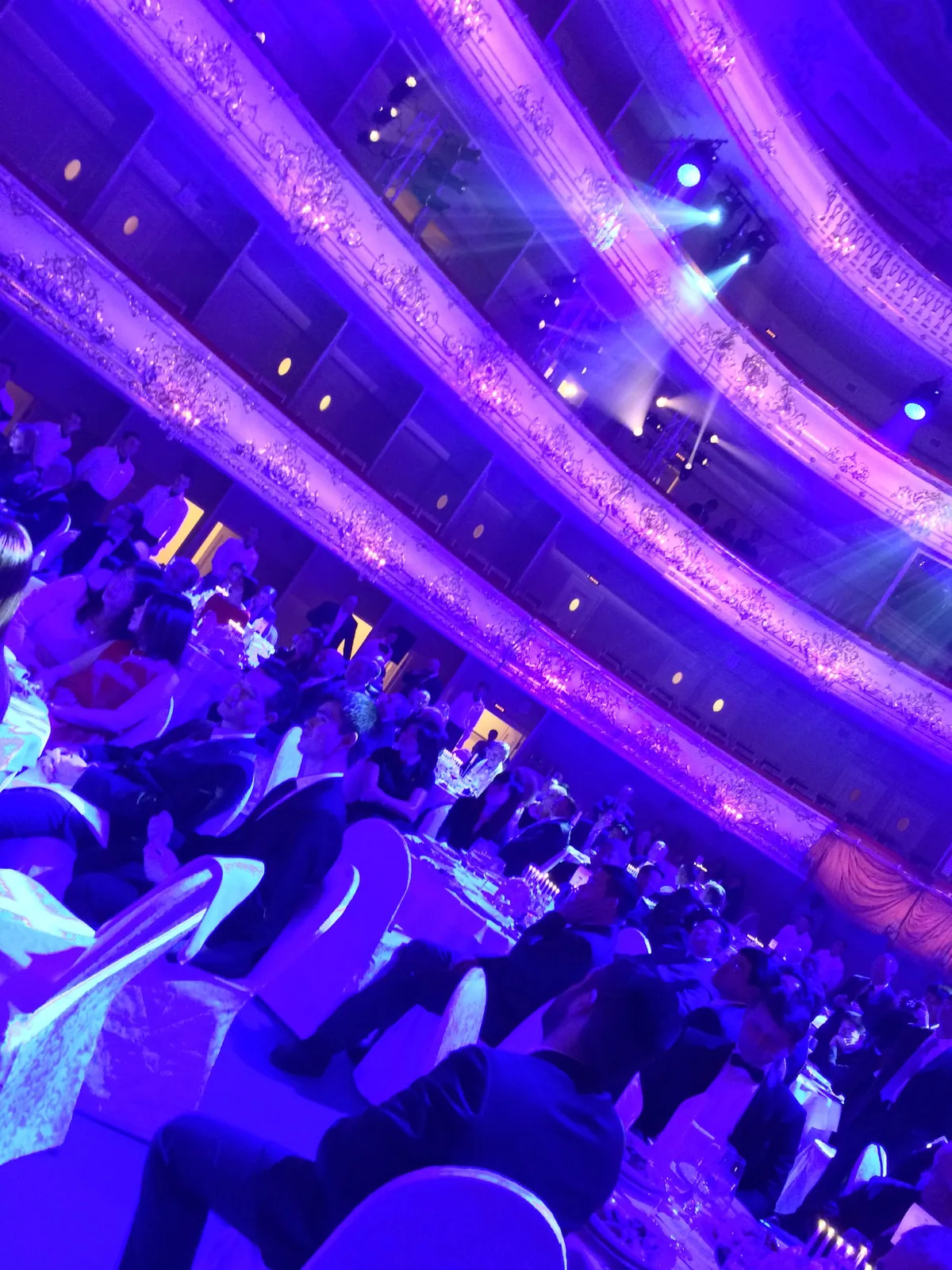 A business reception at a theater