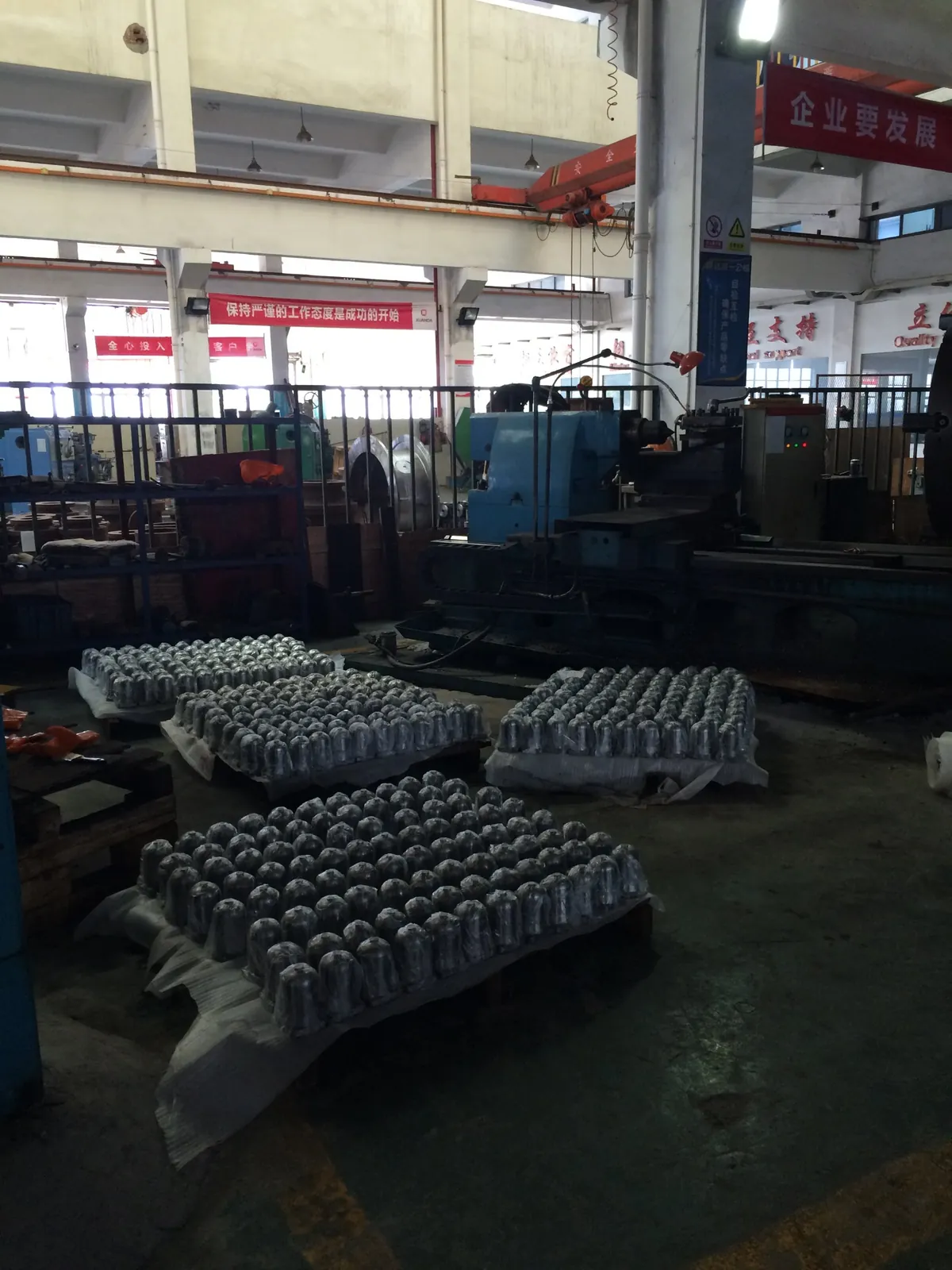 Parts at a factory before shipment to a client