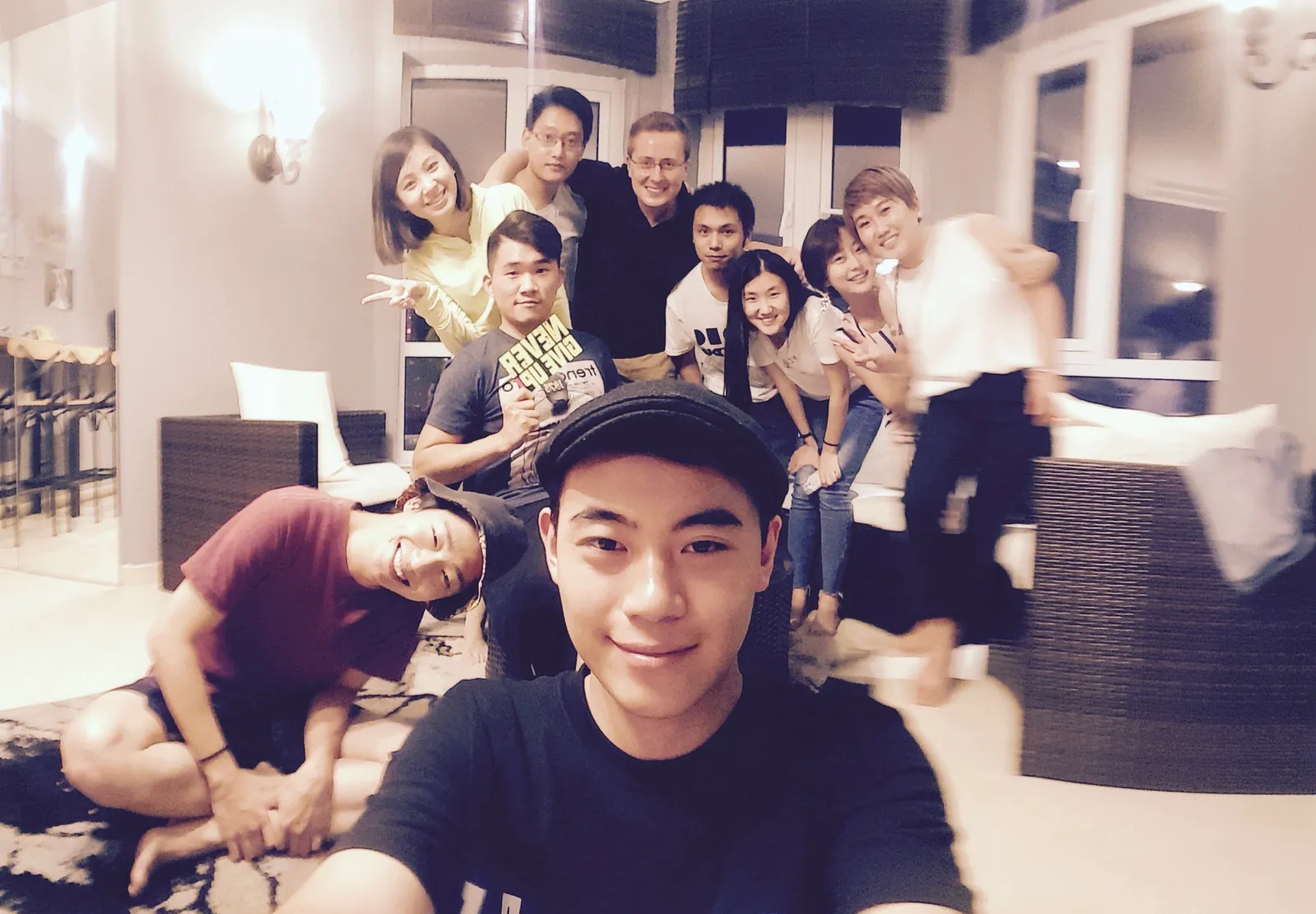 With Chinese friends