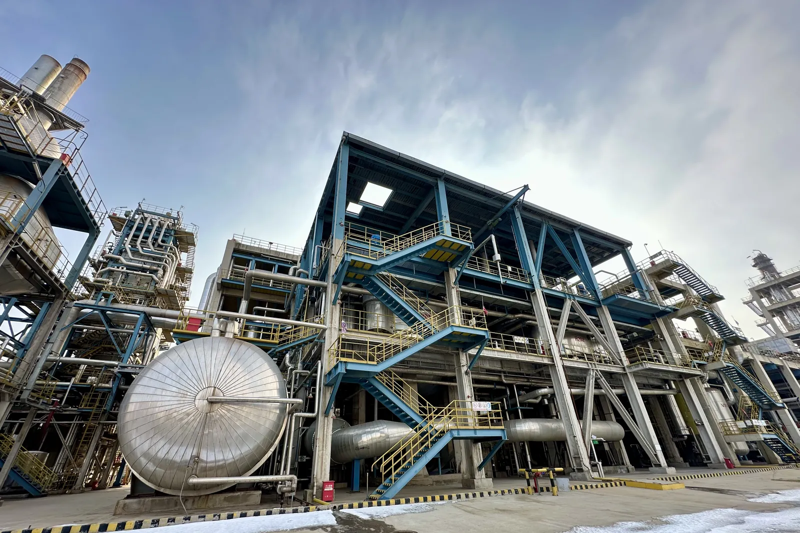 An industrial site during a delegation visit