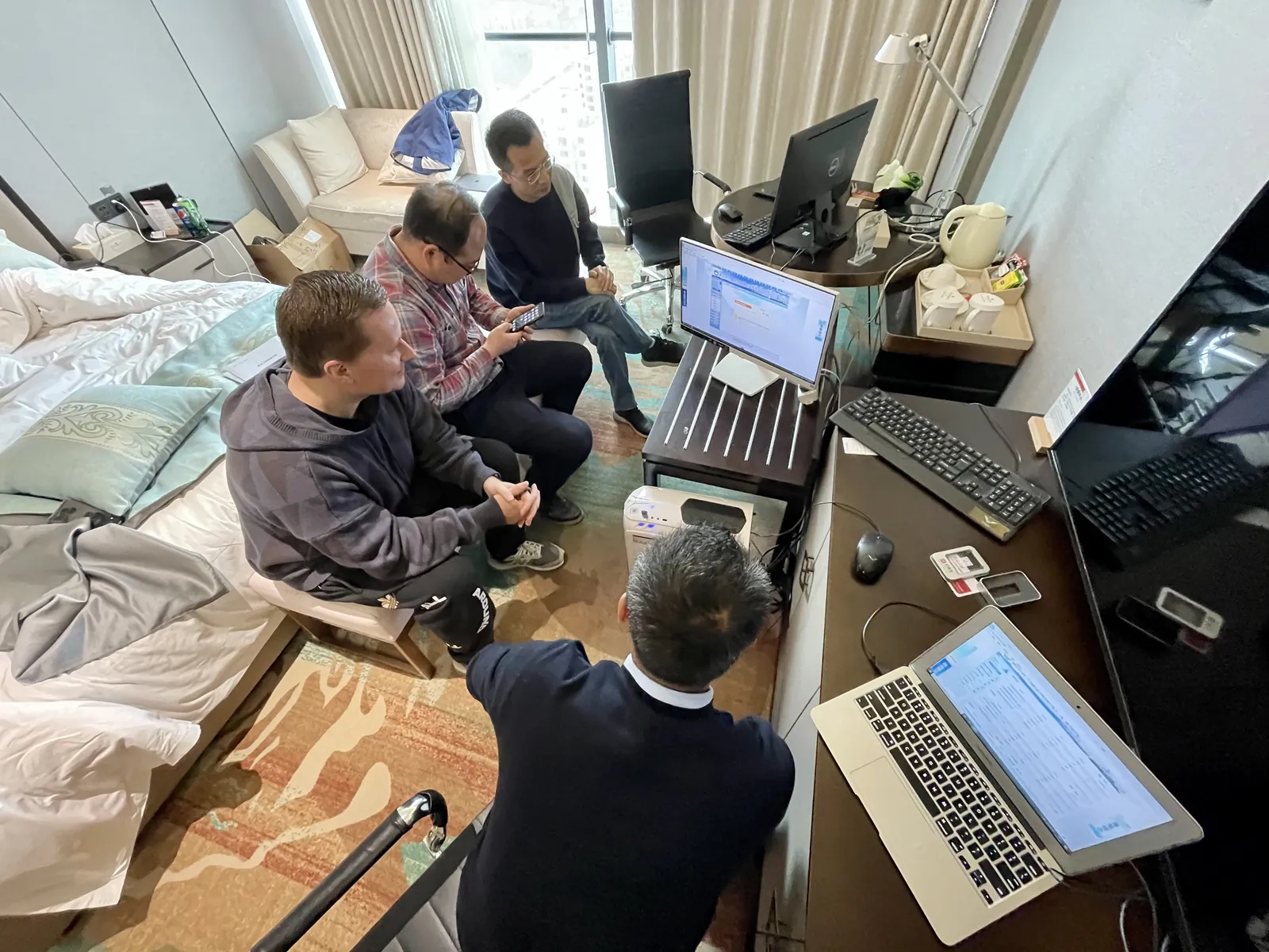 Working on the design with Chinese architects