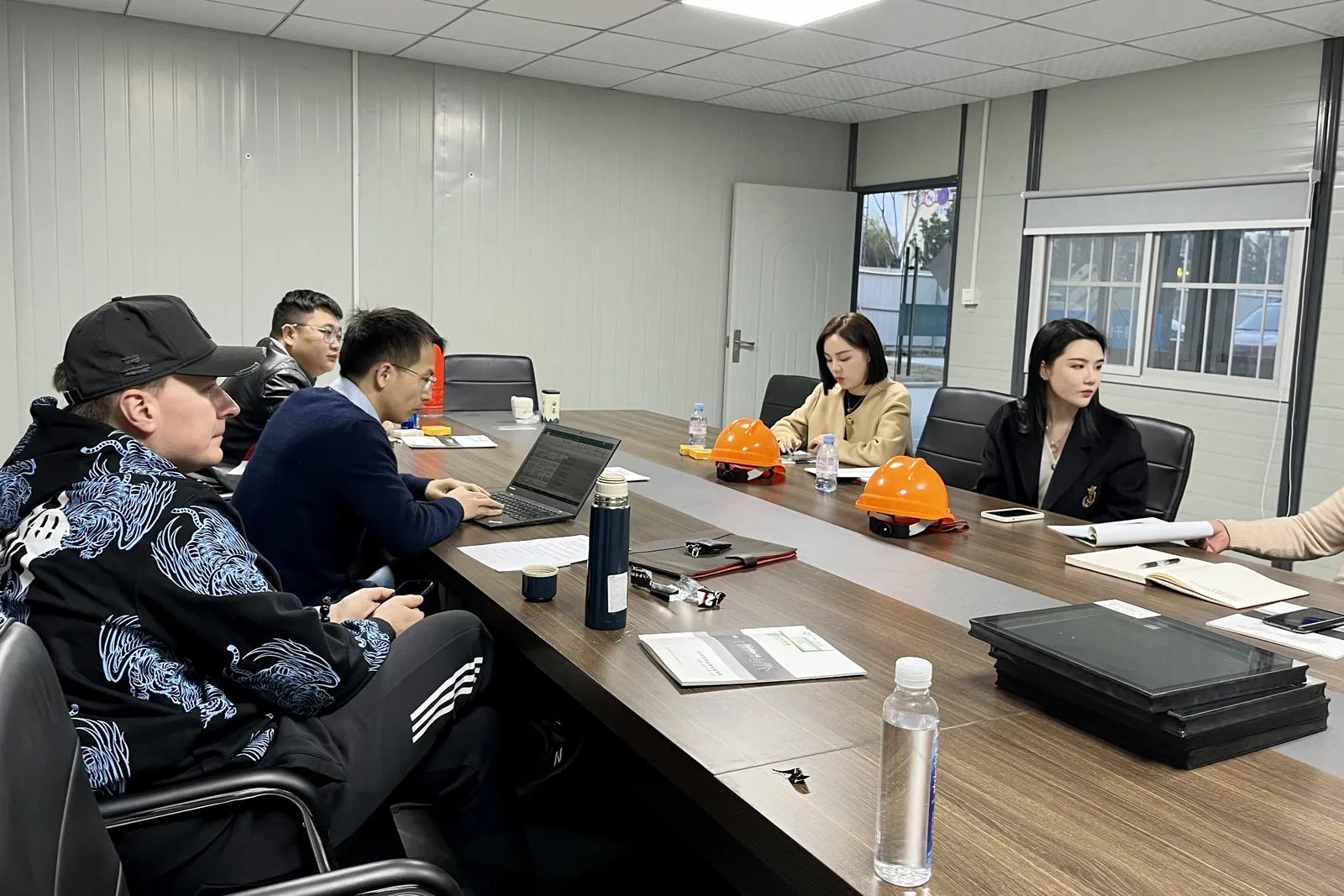 Working meeting at the site office