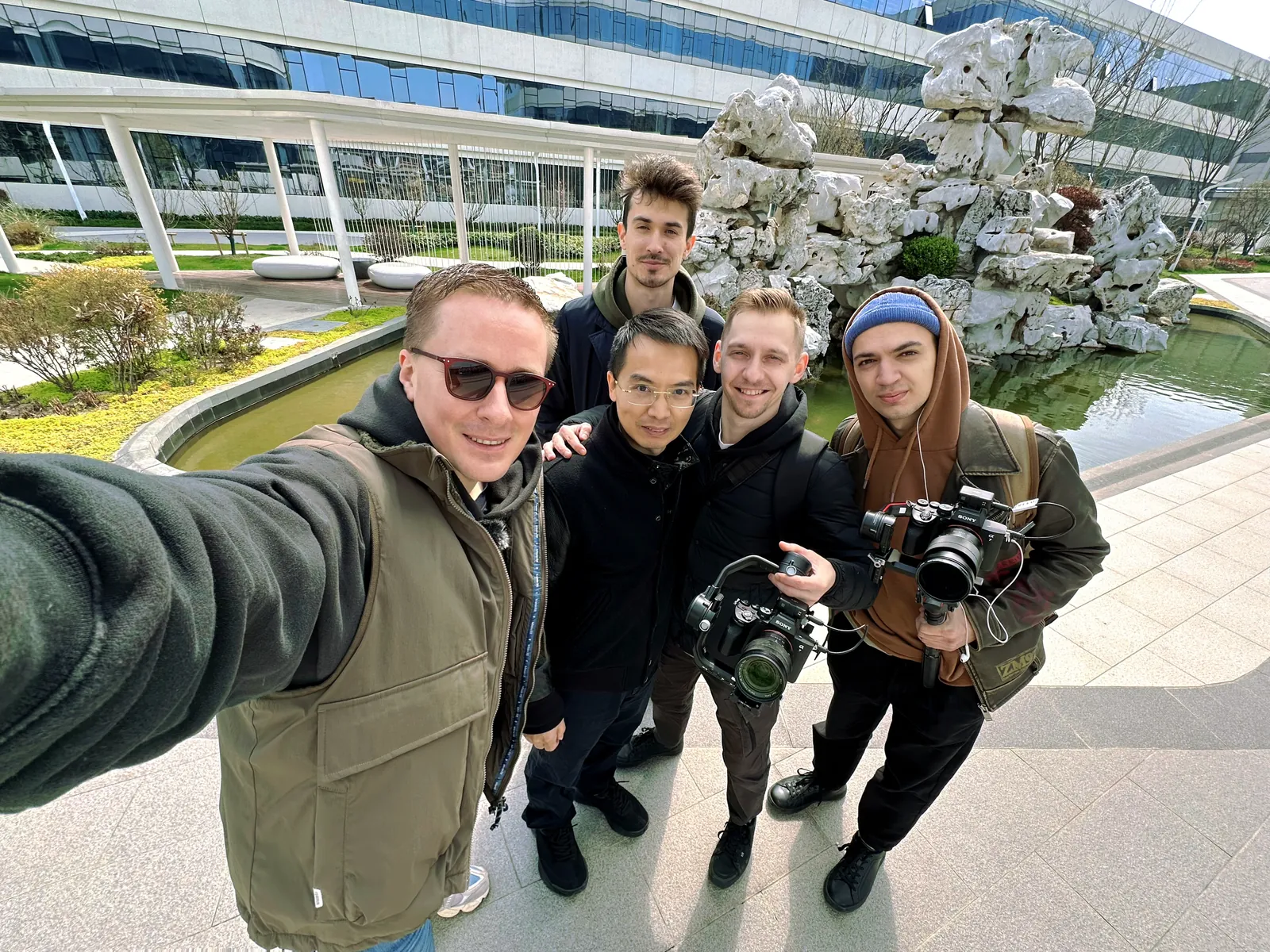 Film crew at the technopark