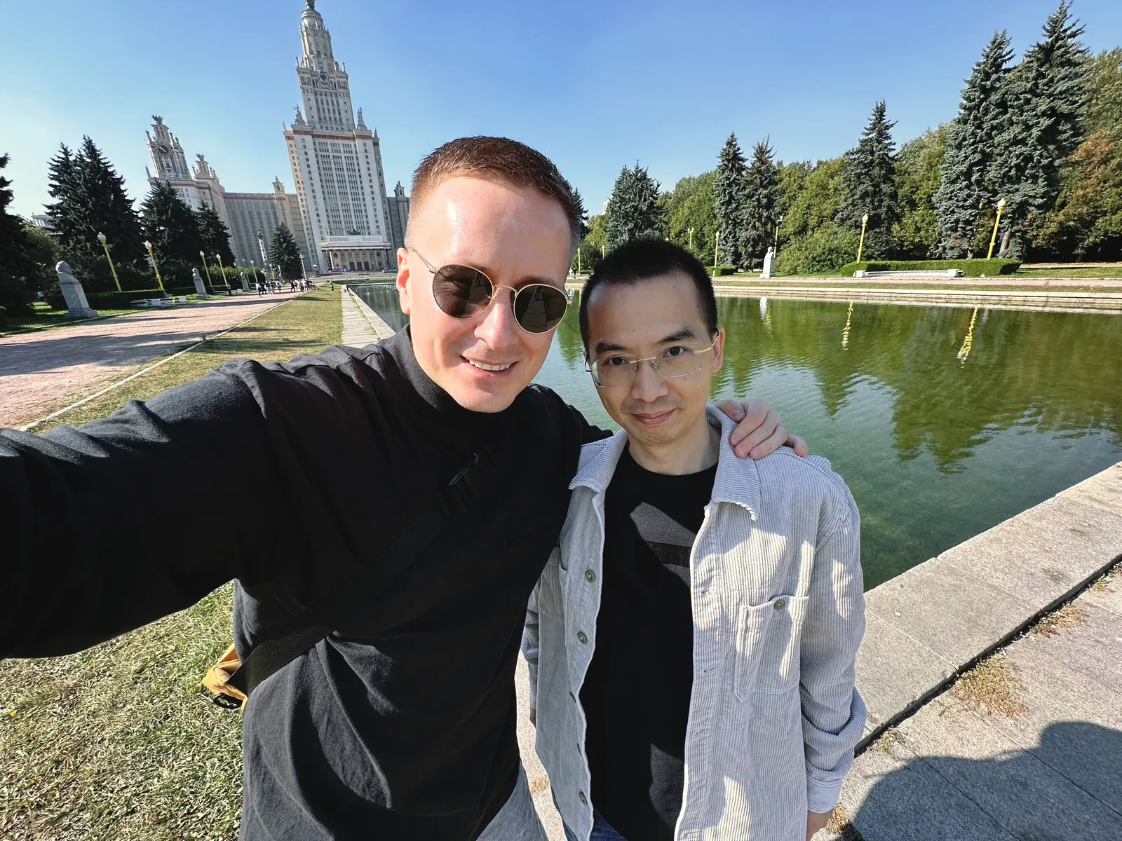 With a project partner in Moscow